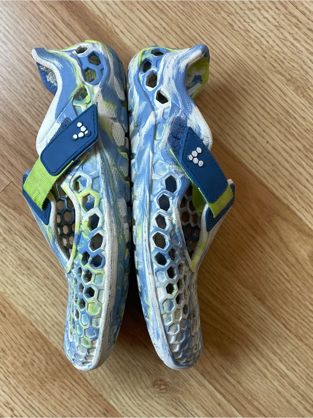Vivo Barefoot Kids Blue and Lime Ultra Bloom Shoes - Picture 8 of 10